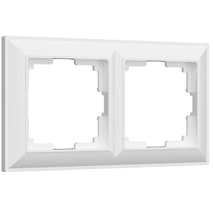 Изображение Рамка на 2 поста (белый) W0022201