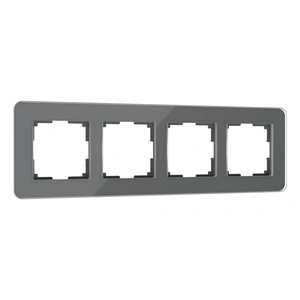 Изображение Рамка из стекла на 4 поста Elite графит W0042440