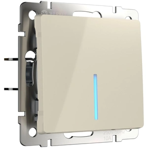 Изображение Выключатель одноклавишный проходной с подсветкой (слоновая кость) W1112103