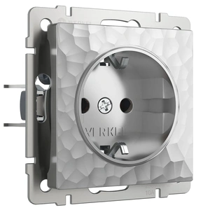 Изображение Розетка с заземлением (серебряный) W1271006