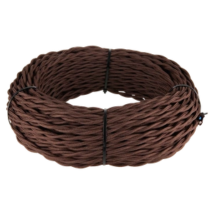 Изображение Ретро кабель витой 2х1,5 (коричневый) 20 м (под заказ) W6452214