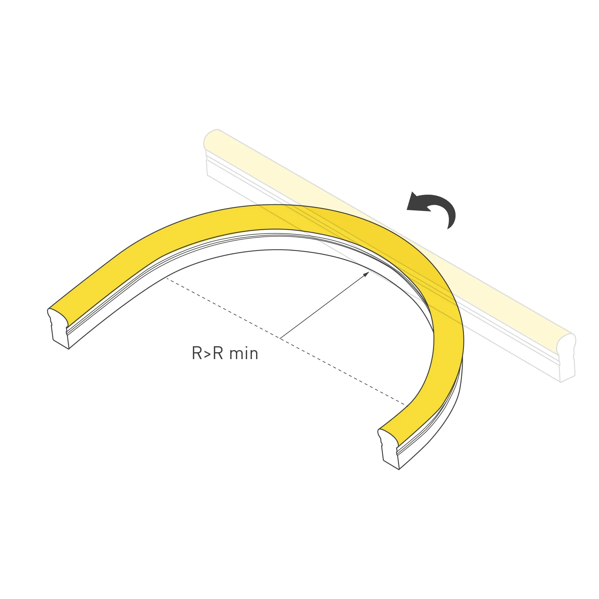 Гибкий неон ARL-NEON-1608-SIDE 24V White (Arlight, 6 Вт/м, IP65) - Изображение