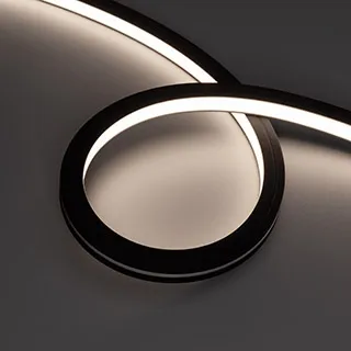 Лента герметичная NOVA-TOP-BLACK-A120-16x15mm 24V Day4000 (10 W/m, IP67, 2835, 5m, wire x2) (Arlight, Вывод боковой, 5 лет) - Изображение