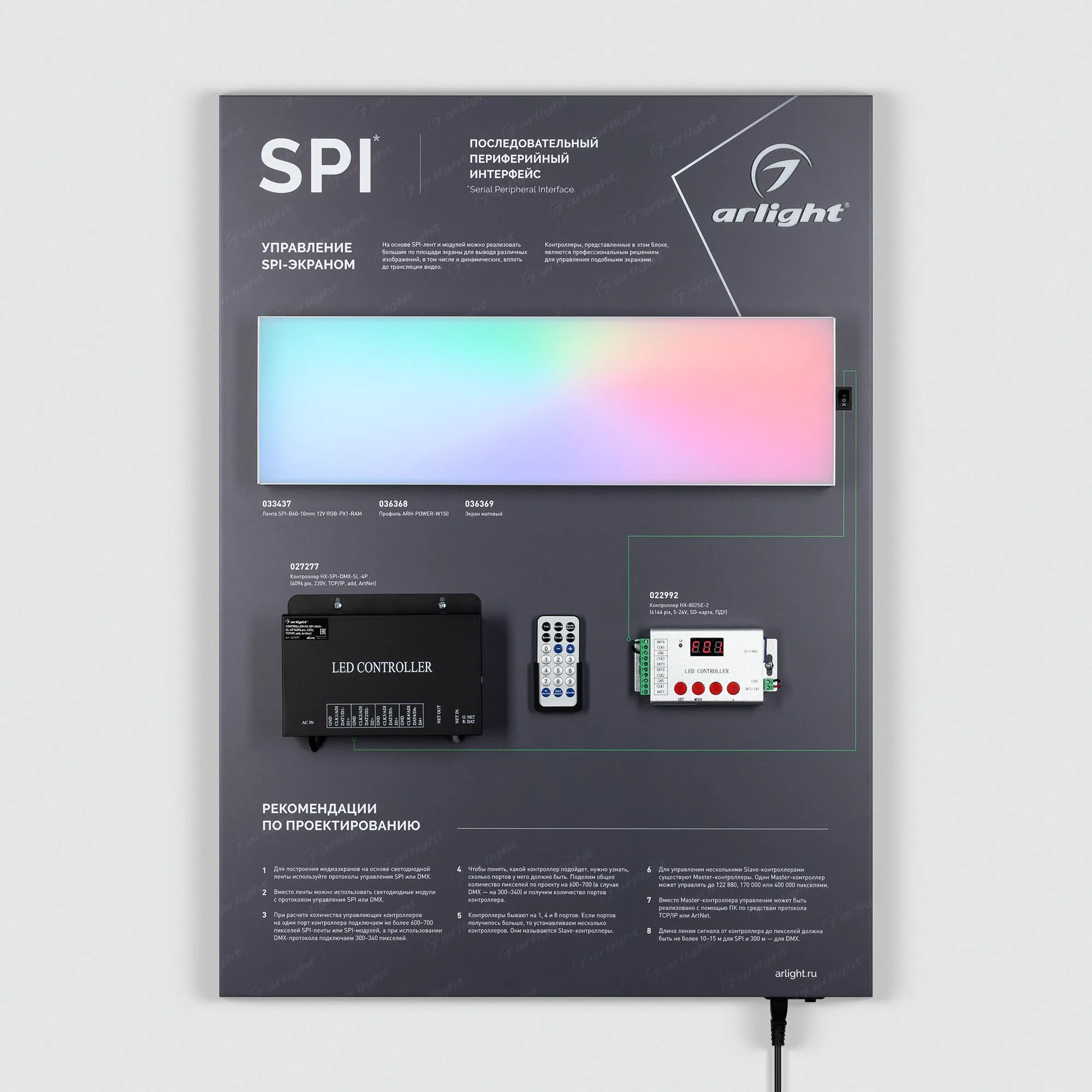Стенд Системы Управления SPI 830x600mm (DB 3мм, пленка, лого) (Arlight, -)