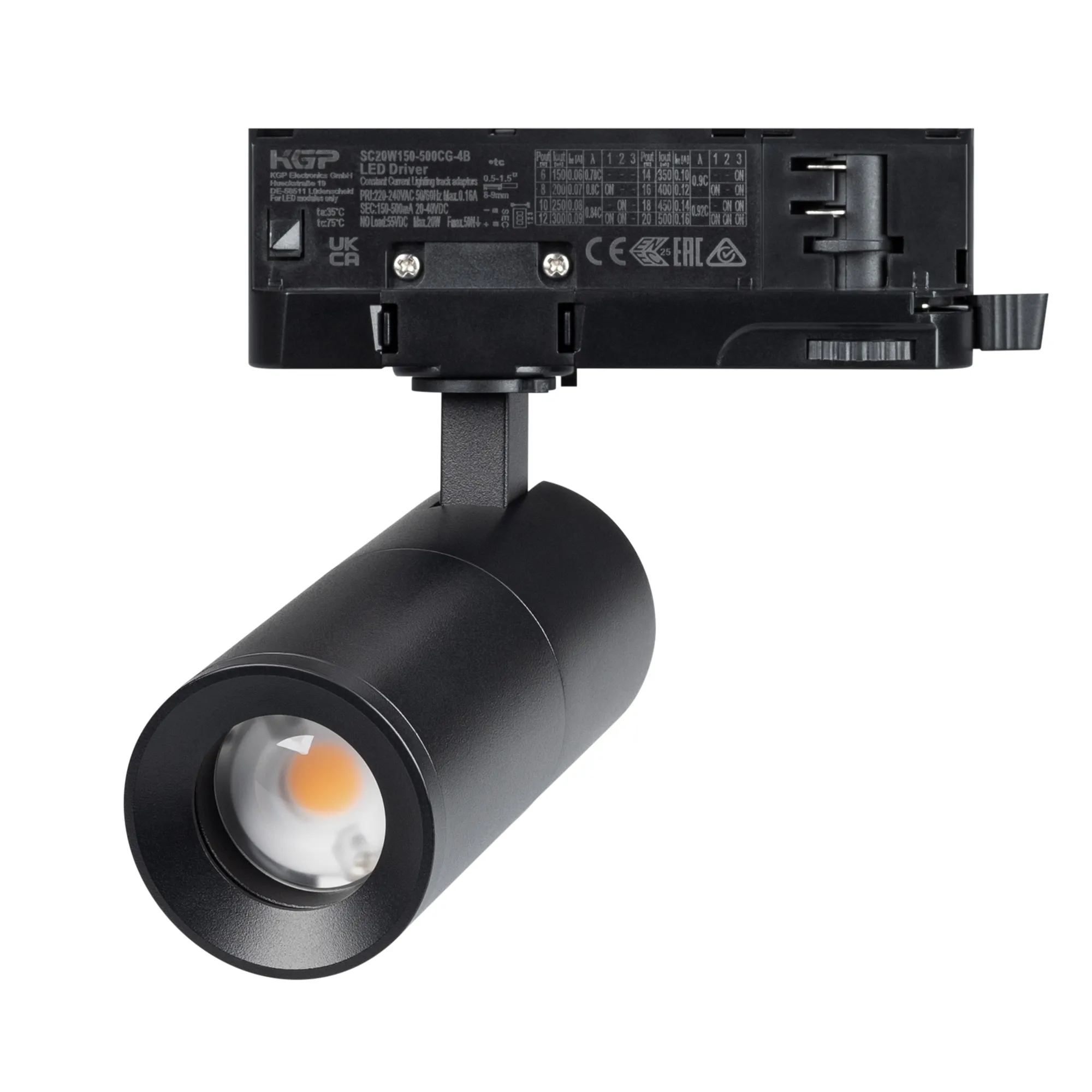 Светильник LGD-ARTEMIS-TRACK-4TR-R55-12W Warm3000 (BK, 8-80 deg, 230V, DALI) (Arlight, IP20 Металл, 5 лет) - Изображение