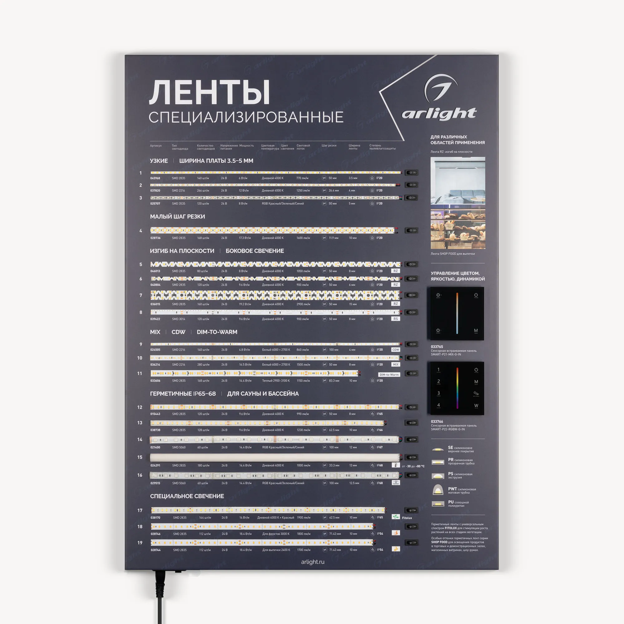 Стенд Ленты Специализированные ARL-RT-LUX-03-830x600mm (230V) (Arlight, -) - Изображение