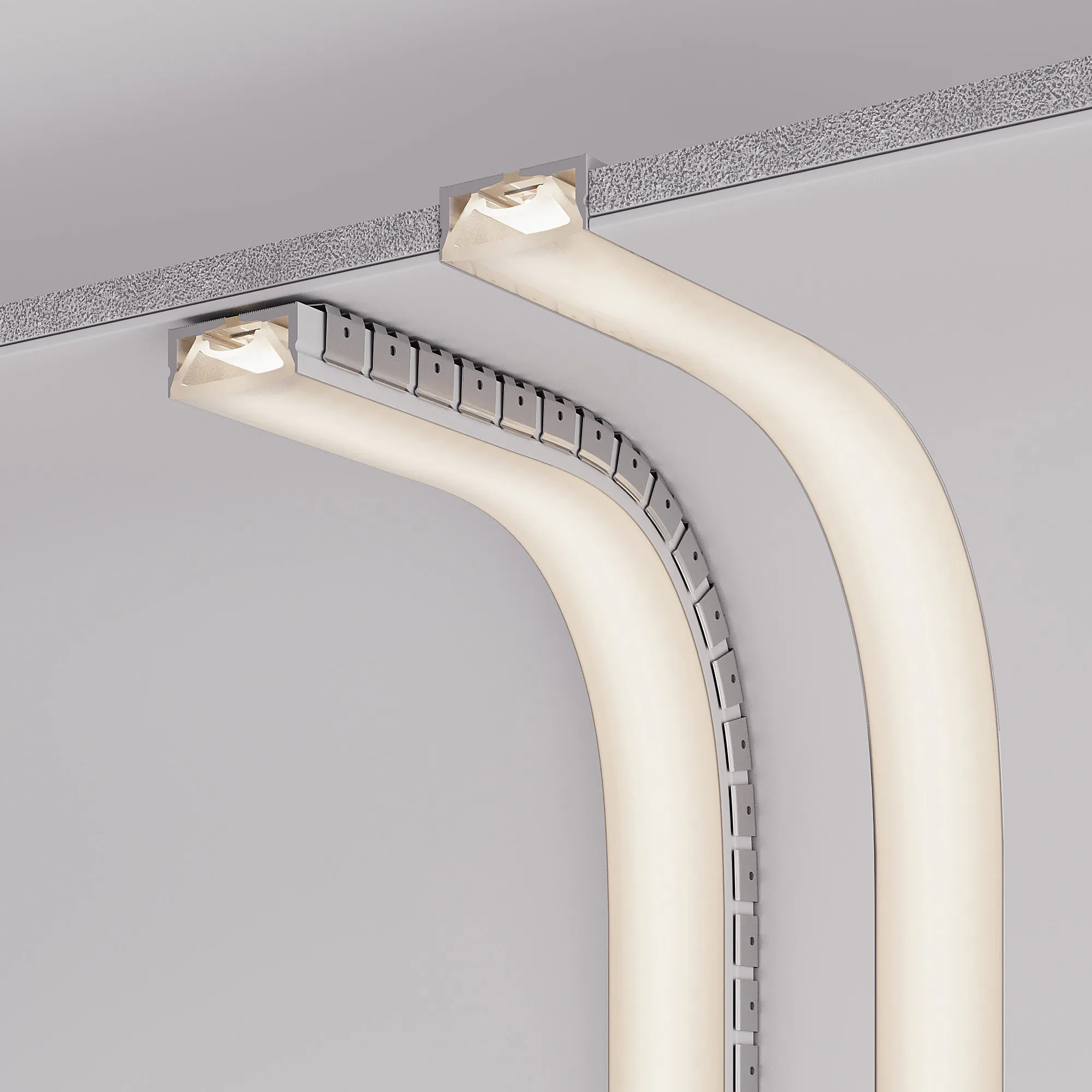 Силиконовый профиль WPH-FLEX-5025-TOP-S23-10m WHITE (Arlight, Силикон) - Изображение